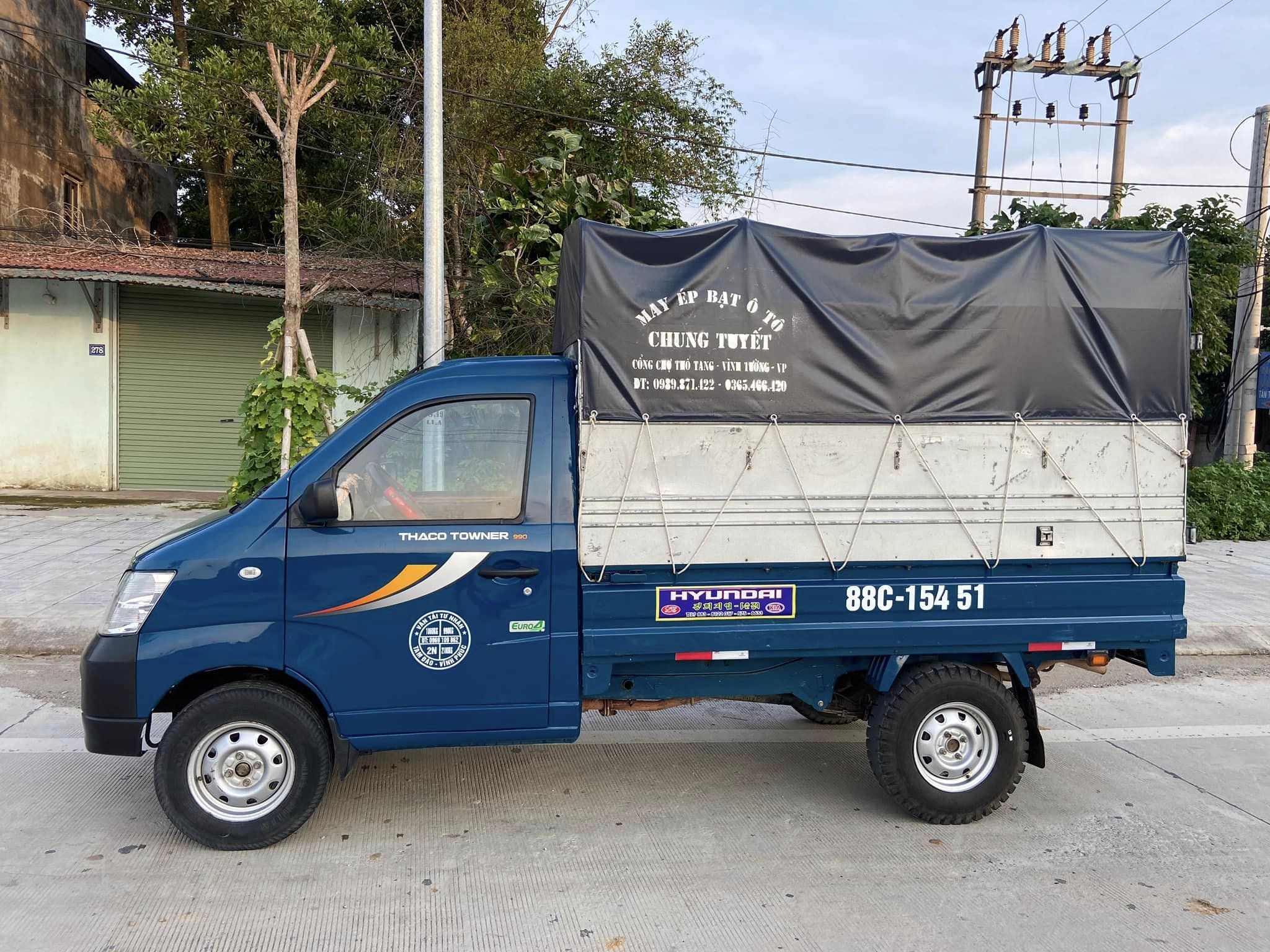 xe tải thaco towner cũ giá 70 triệu thùng dài 2m7