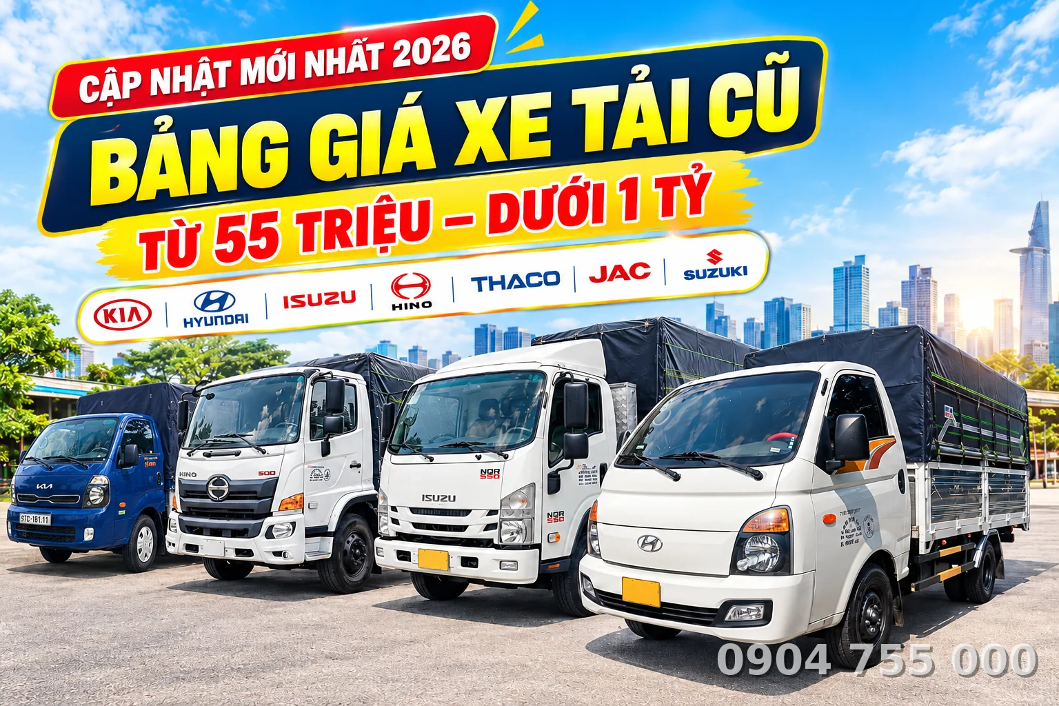 Bảng Giá Xe Tải Cũ 2026: Định Giá Chuẩn, Không Mua Lầm