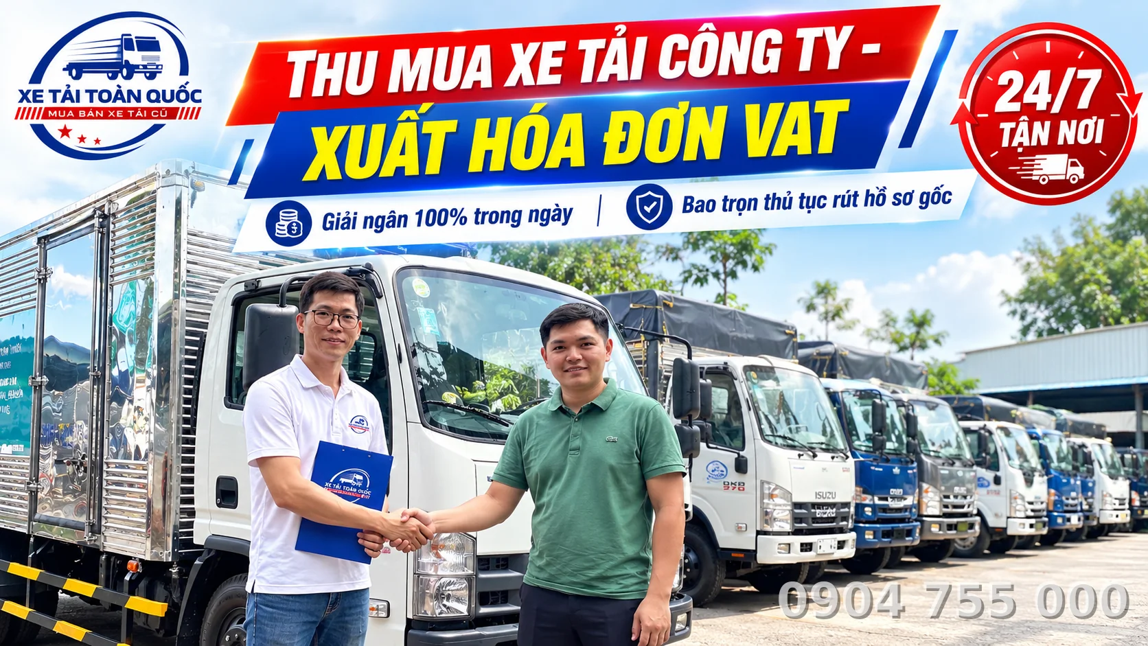 Thu Mua Xe Tải Cũ Công Ty Bán Thanh Lý | Thu Tận Nơi, Bao Trọn Thủ Tục